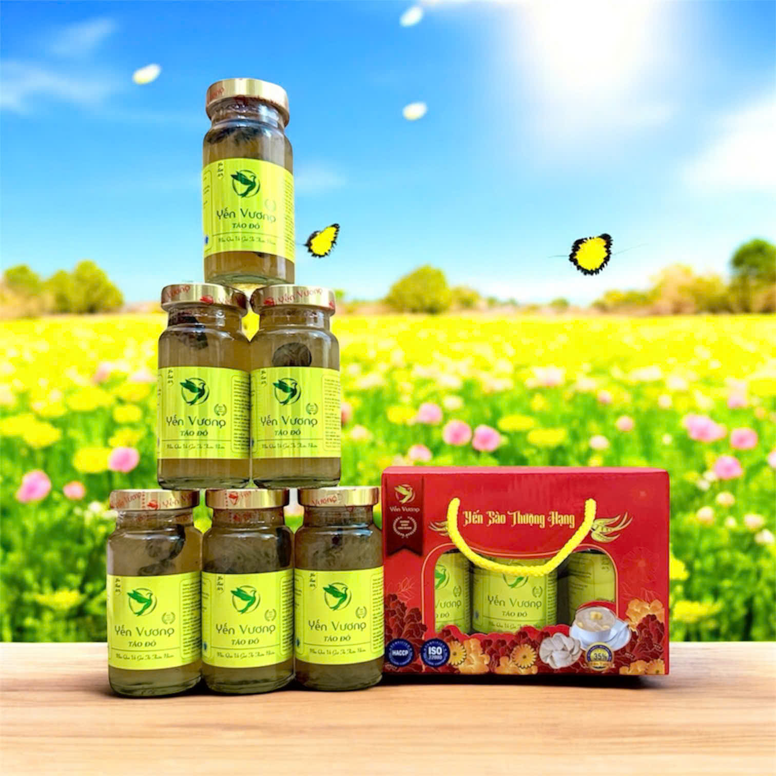 Lốc 6 hũ yến Vương 140ml Táo Đỏ